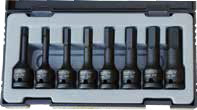 AUZGRIP - SOCKET SET - IMPACT 1/2'' DRV HEX BIT - 8 PCE 